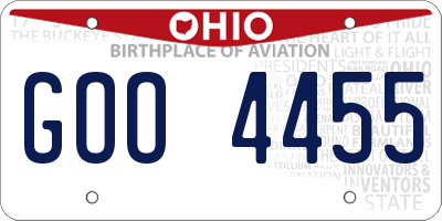 OH license plate GOO4455