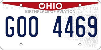 OH license plate GOO4469