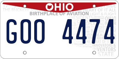 OH license plate GOO4474