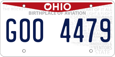 OH license plate GOO4479