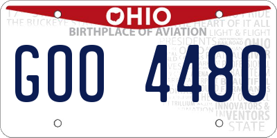 OH license plate GOO4480