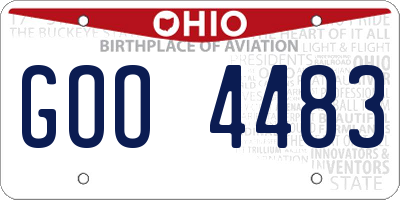 OH license plate GOO4483