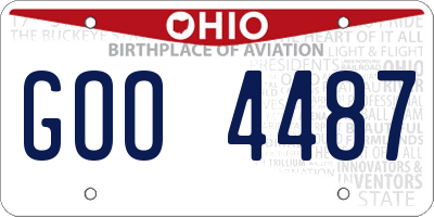 OH license plate GOO4487