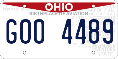 OH license plate GOO4489