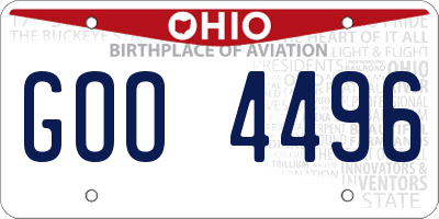 OH license plate GOO4496