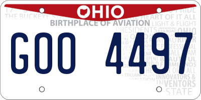 OH license plate GOO4497