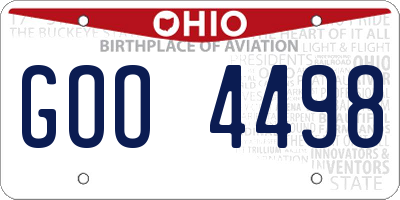 OH license plate GOO4498