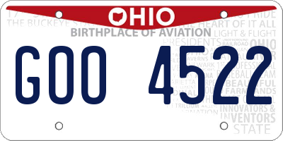 OH license plate GOO4522
