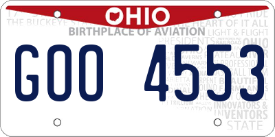 OH license plate GOO4553