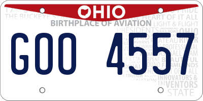 OH license plate GOO4557