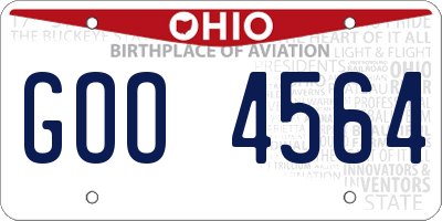 OH license plate GOO4564