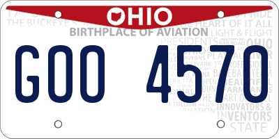 OH license plate GOO4570