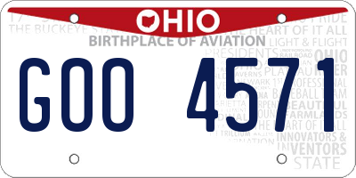 OH license plate GOO4571