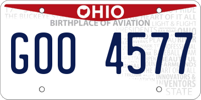 OH license plate GOO4577