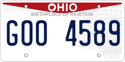 OH license plate GOO4589