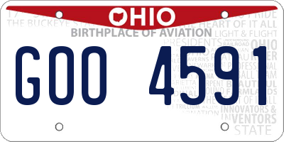 OH license plate GOO4591