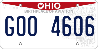 OH license plate GOO4606