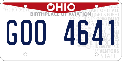 OH license plate GOO4641