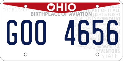 OH license plate GOO4656