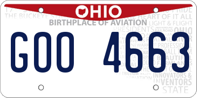 OH license plate GOO4663