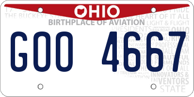 OH license plate GOO4667