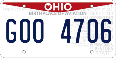 OH license plate GOO4706