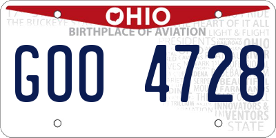 OH license plate GOO4728