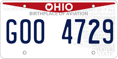 OH license plate GOO4729