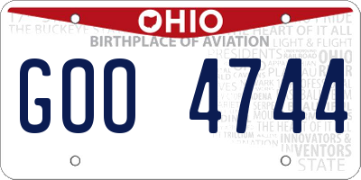 OH license plate GOO4744