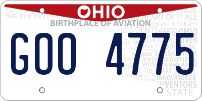 OH license plate GOO4775
