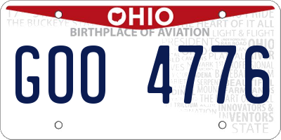 OH license plate GOO4776