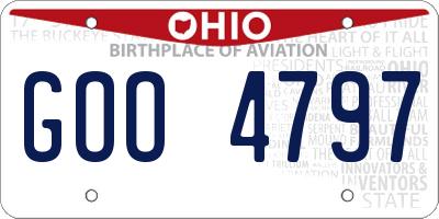 OH license plate GOO4797
