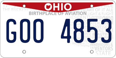 OH license plate GOO4853