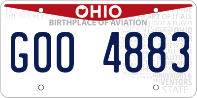 OH license plate GOO4883