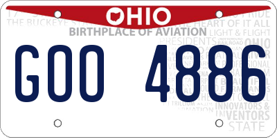 OH license plate GOO4886