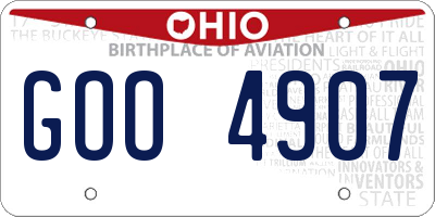 OH license plate GOO4907