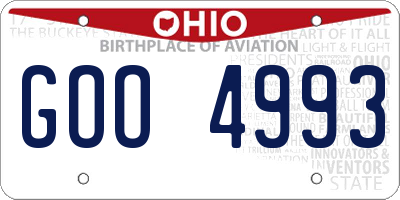 OH license plate GOO4993