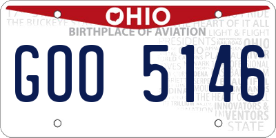 OH license plate GOO5146