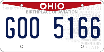 OH license plate GOO5166