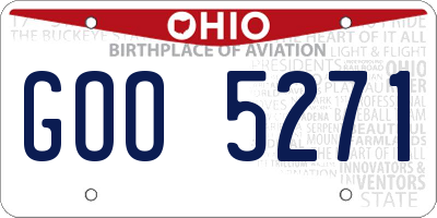 OH license plate GOO5271