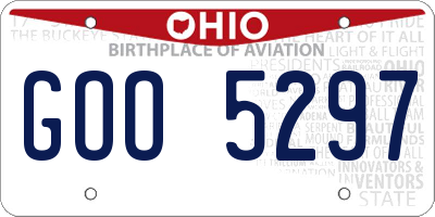 OH license plate GOO5297