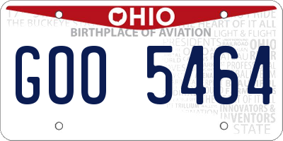 OH license plate GOO5464
