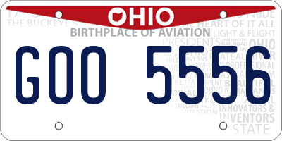 OH license plate GOO5556
