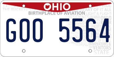 OH license plate GOO5564