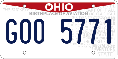 OH license plate GOO5771