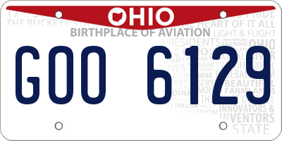 OH license plate GOO6129