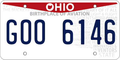 OH license plate GOO6146