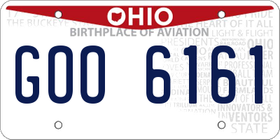 OH license plate GOO6161