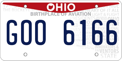 OH license plate GOO6166