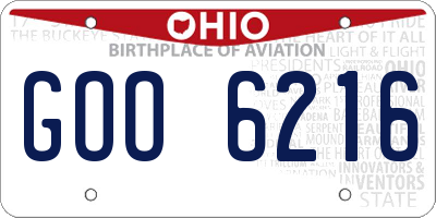OH license plate GOO6216